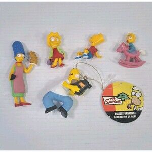 The Simpsons Figurines Lot 2007 Marge Bart Lisa Maggie 2005 Kohls Homer Ornament